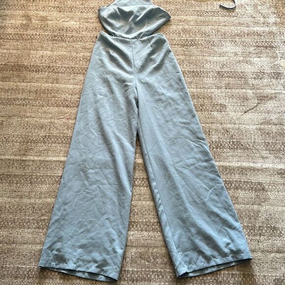 Do + Be Size Small Light Blue Jumpsuit Open back - Picture 1 of 5